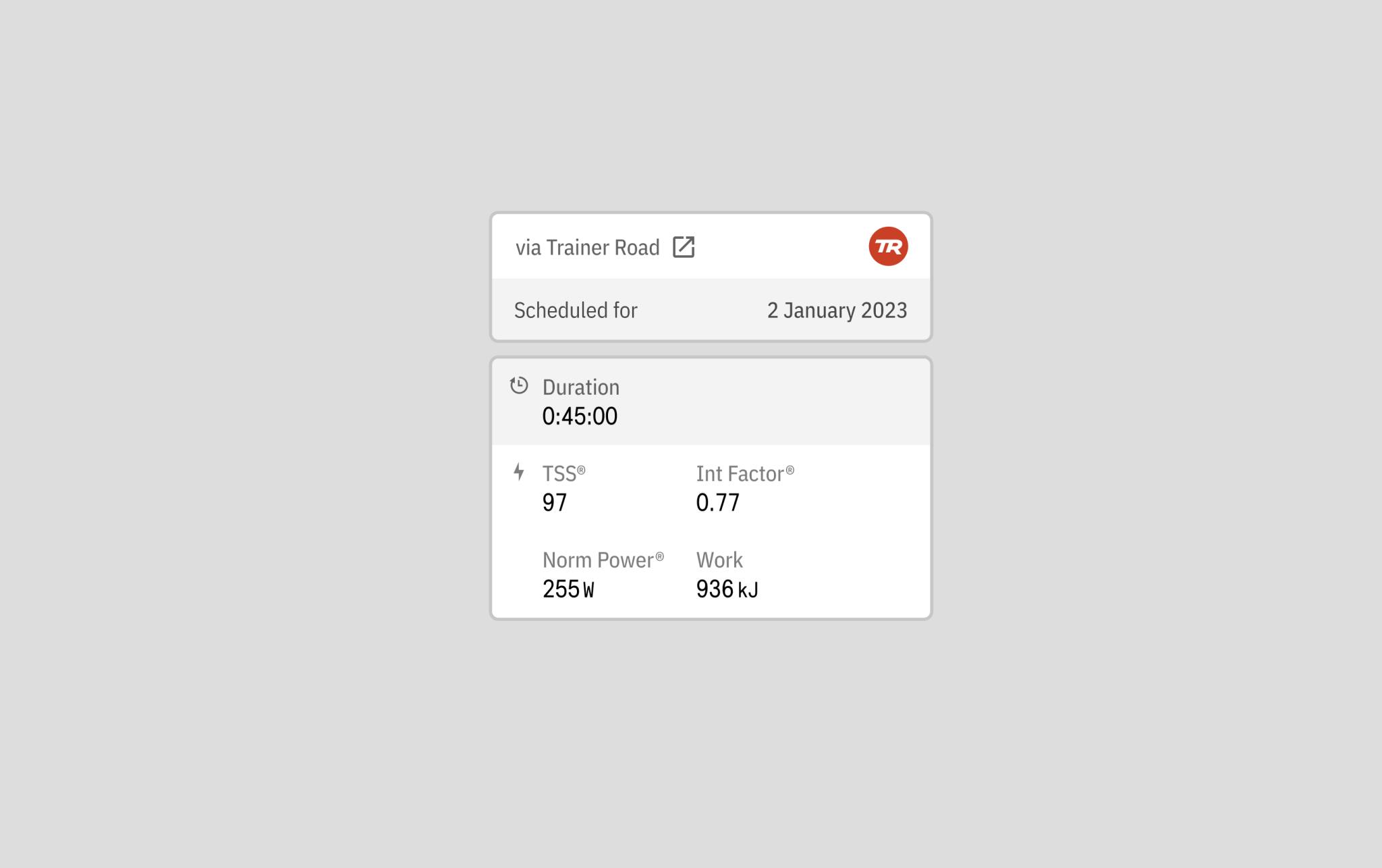 Hammerhead Dashboard workout planning detail metadata