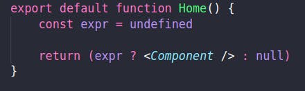 Same React component of the second bug returning an expression with ternary operator solving the error.