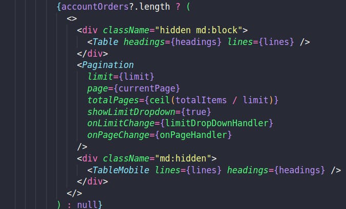 The code of the first bug, now fixed using ternary operator instead of logical AND