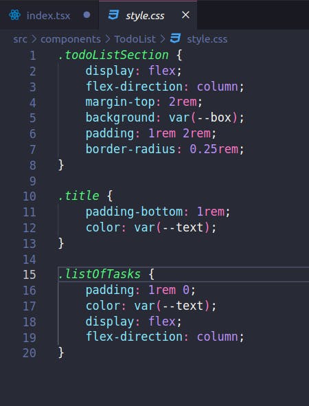 TodoList stylesheet file