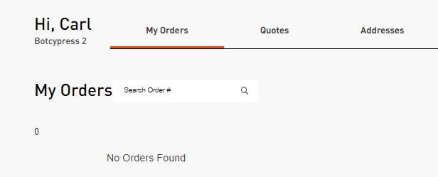 Screenshot of a bug: list of orders showing a zero, that should not be there. 