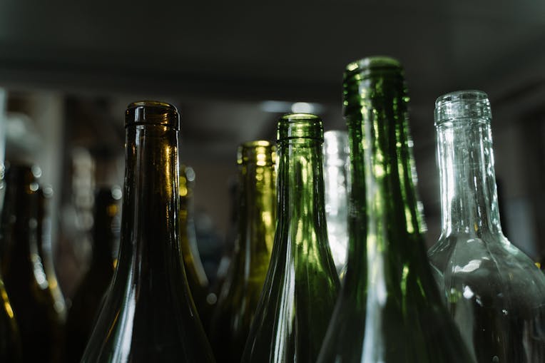 glass bottles