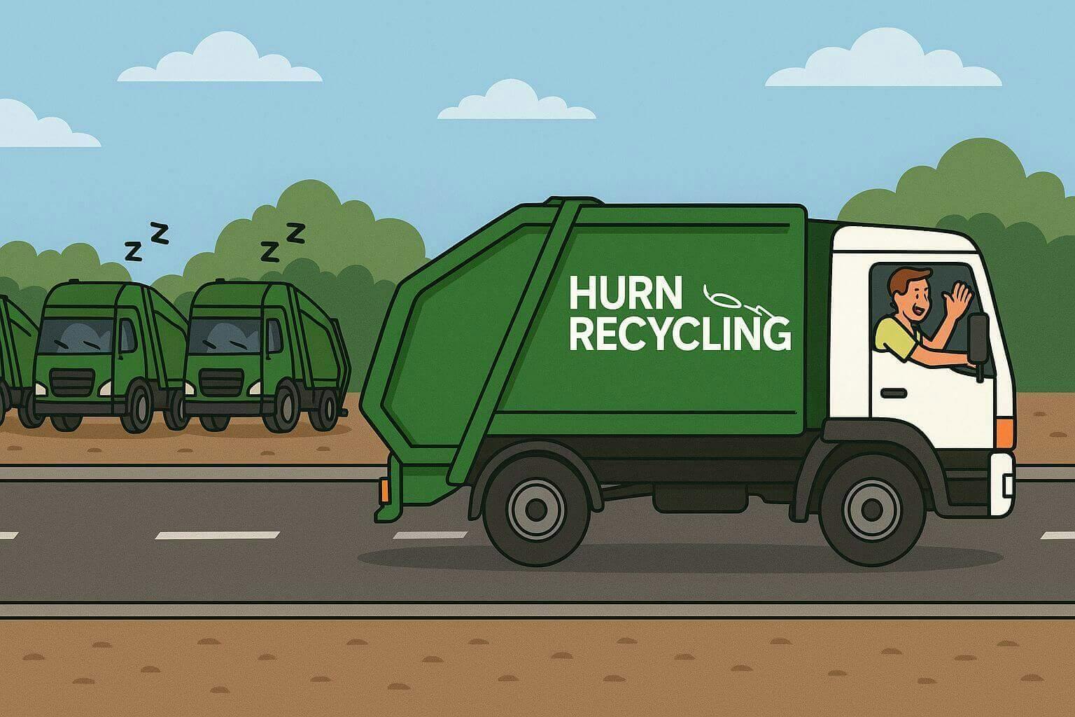 hurn recycling animation