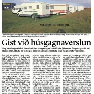 Gist við húsgagnaverslun