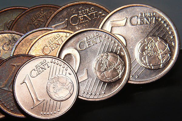 Muntjes van 1 cent, 2 cent en 5 cent 