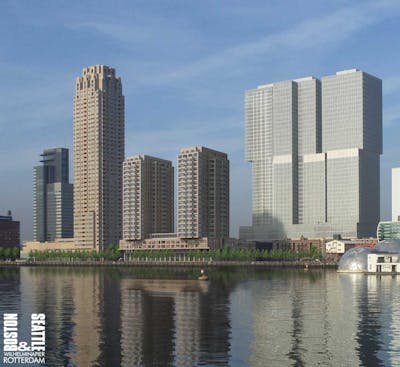 2 mega woontorens in Rotterdam