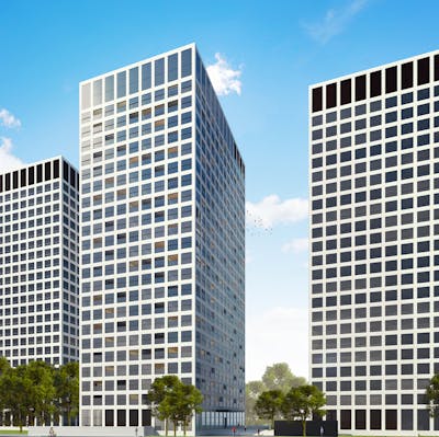 Grote woontorens in Rotterdam