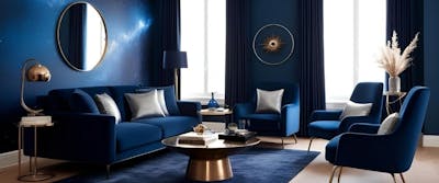 Blue metallic interior