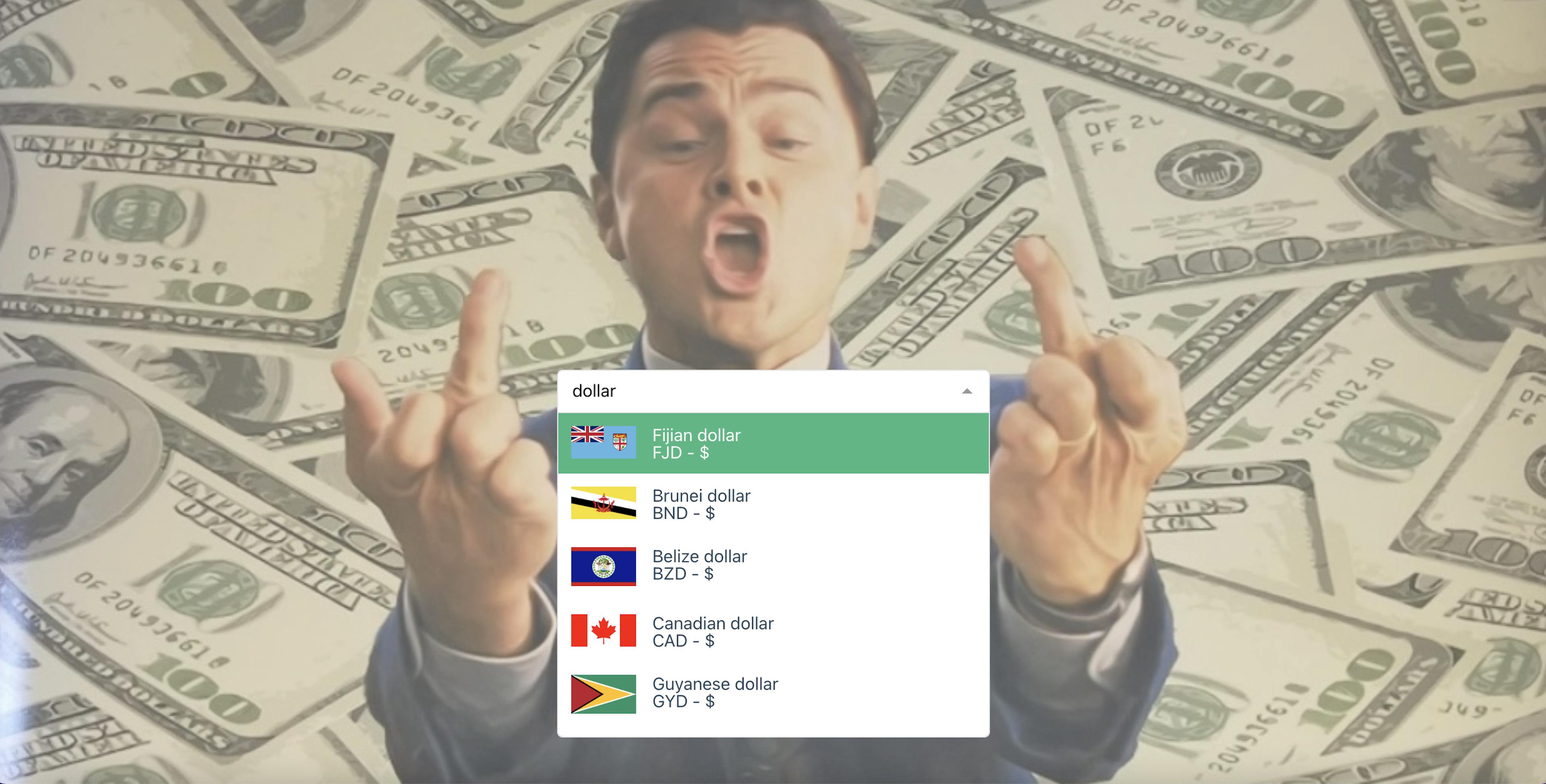 Vue Currency By Country