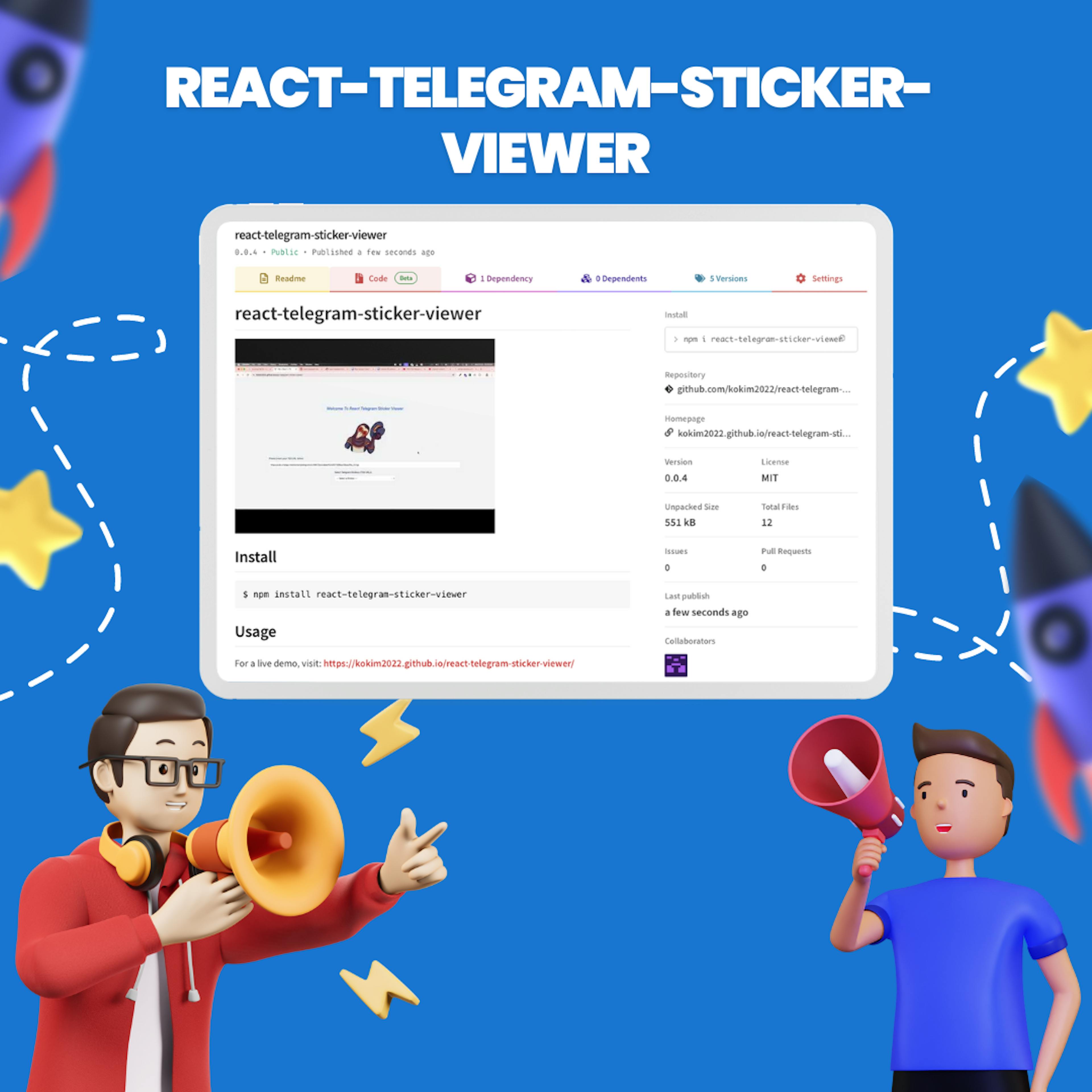 React Telegram Sticker Viewer