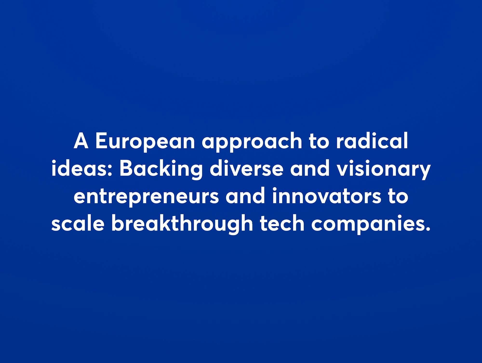 EIC - Innovation for Europe