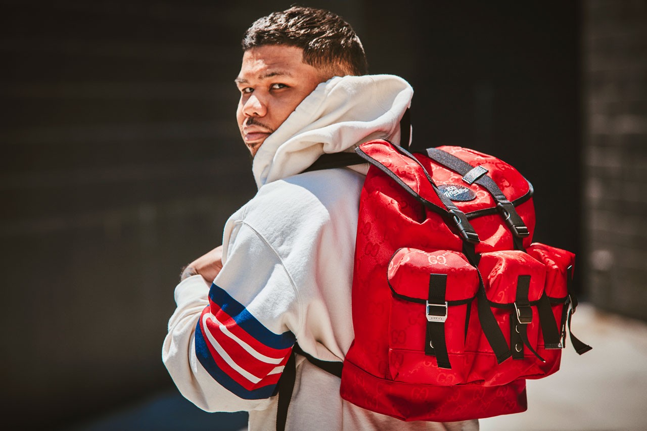 gucci x 100 thieves backpack