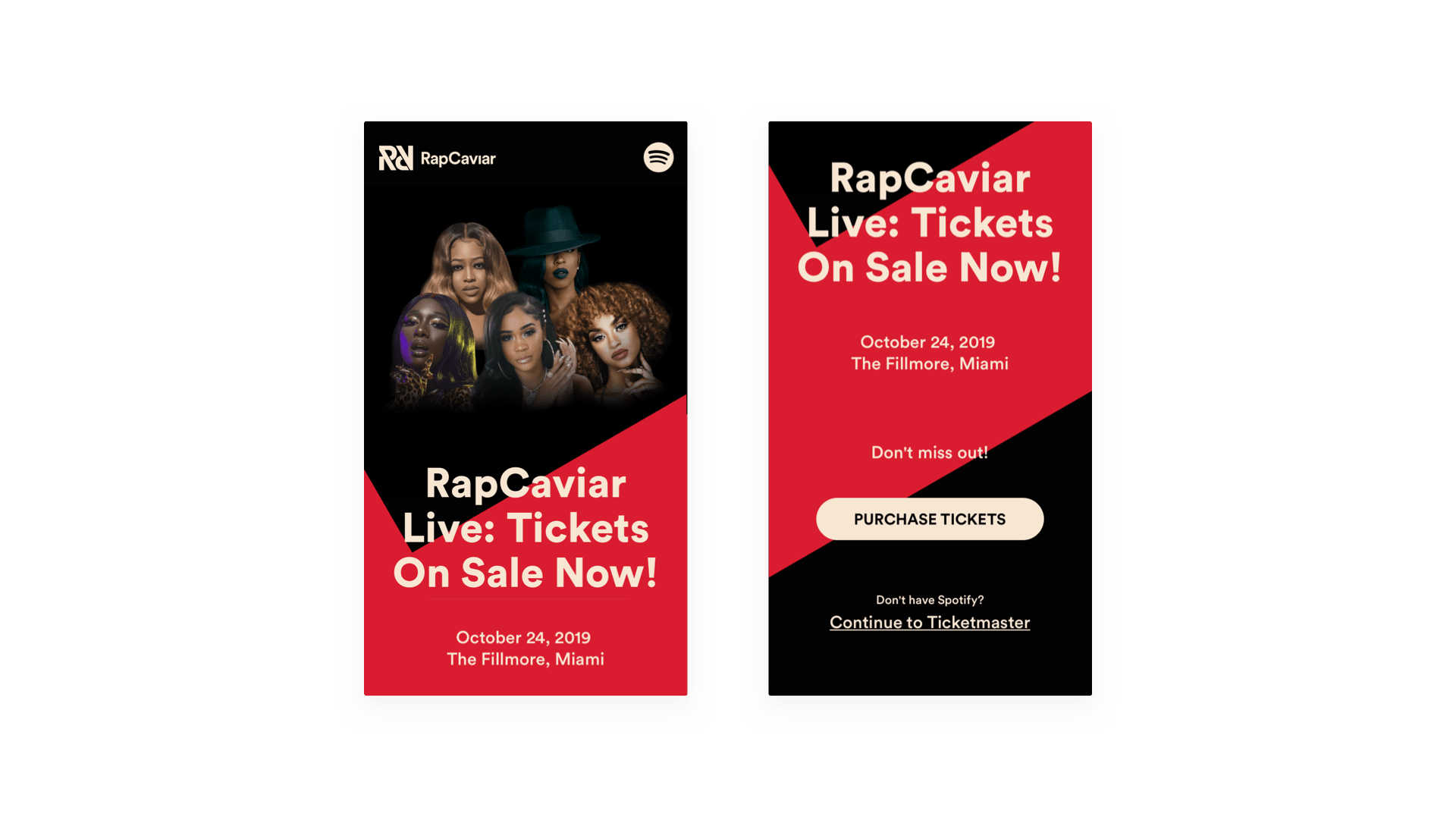 Screenshot of RapCaviar Live on mobile