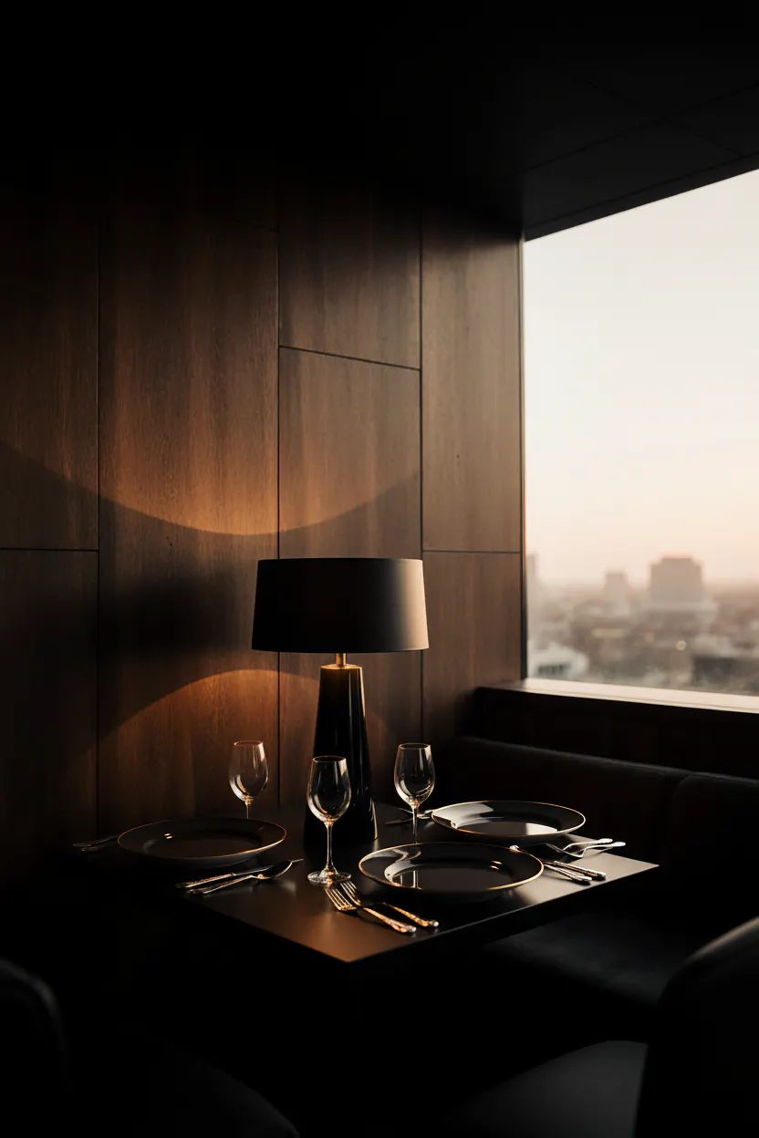 Luxury corner dining in rooftop lounge | Hyein Lee