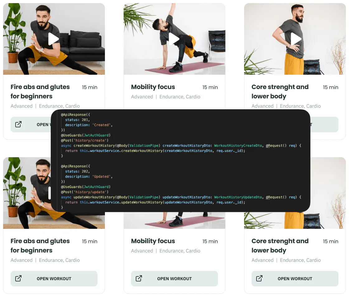 Use AI to recommend, generate, and adapt sessions for each member.