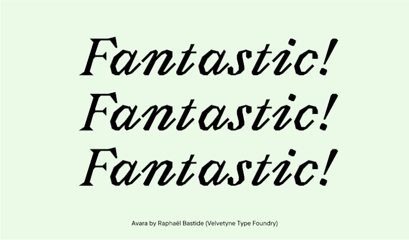 Avara font family