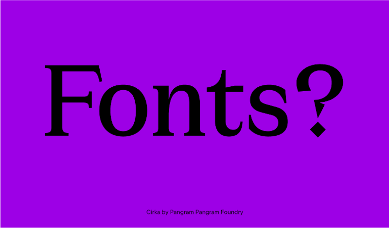 Cirka font family