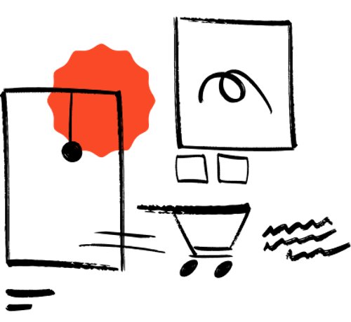 Headless e-handel illustration