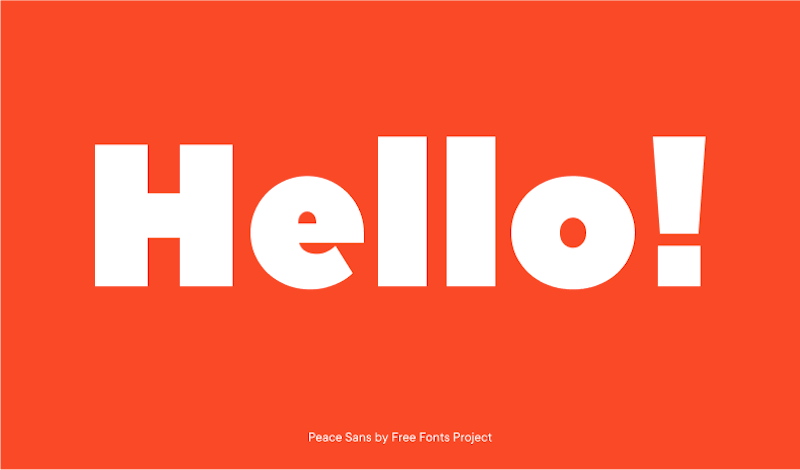 Peace Sans font family
