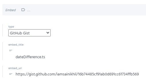 Embed slice content for Github Gist Embed slice content for Github Gist