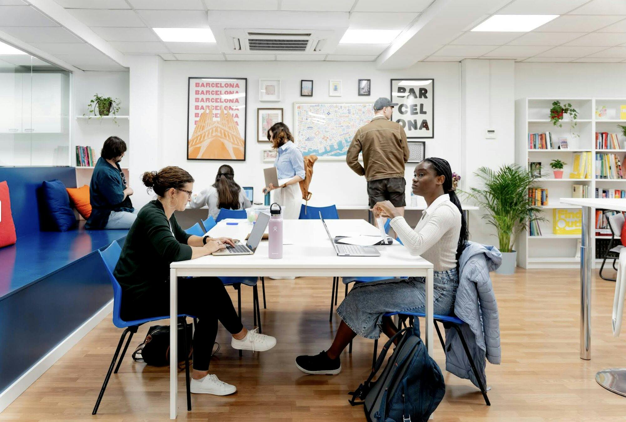 Students on a Spanish course at ILA in Barcelona, Spain