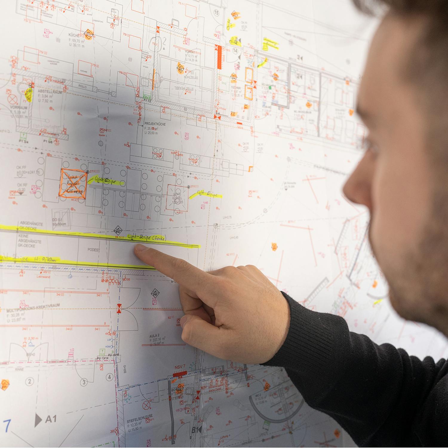 Mitarbeiter bei der Projektplanung