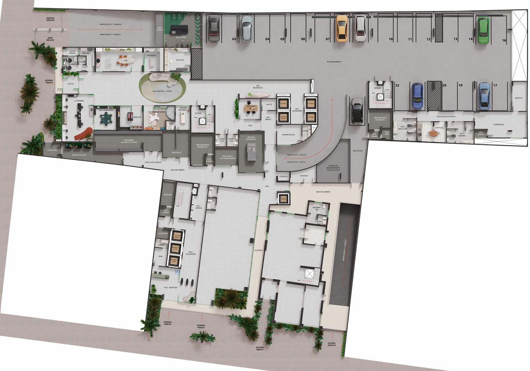 ÁREAS COMUNS PAVIMENTO TÉRREO.