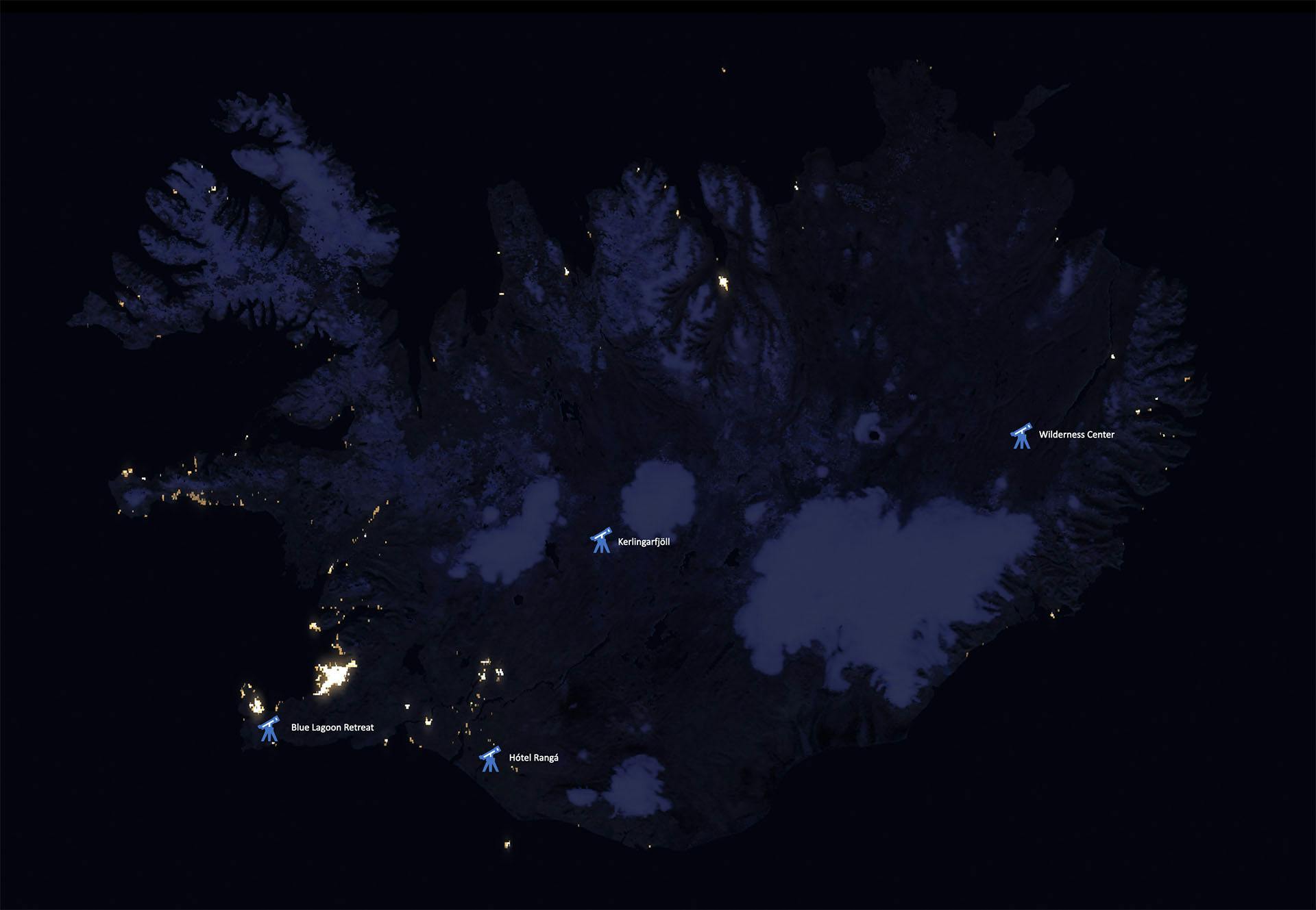Iceland at night, great places to go stargazing. Credit: NASA/Iceland at Night