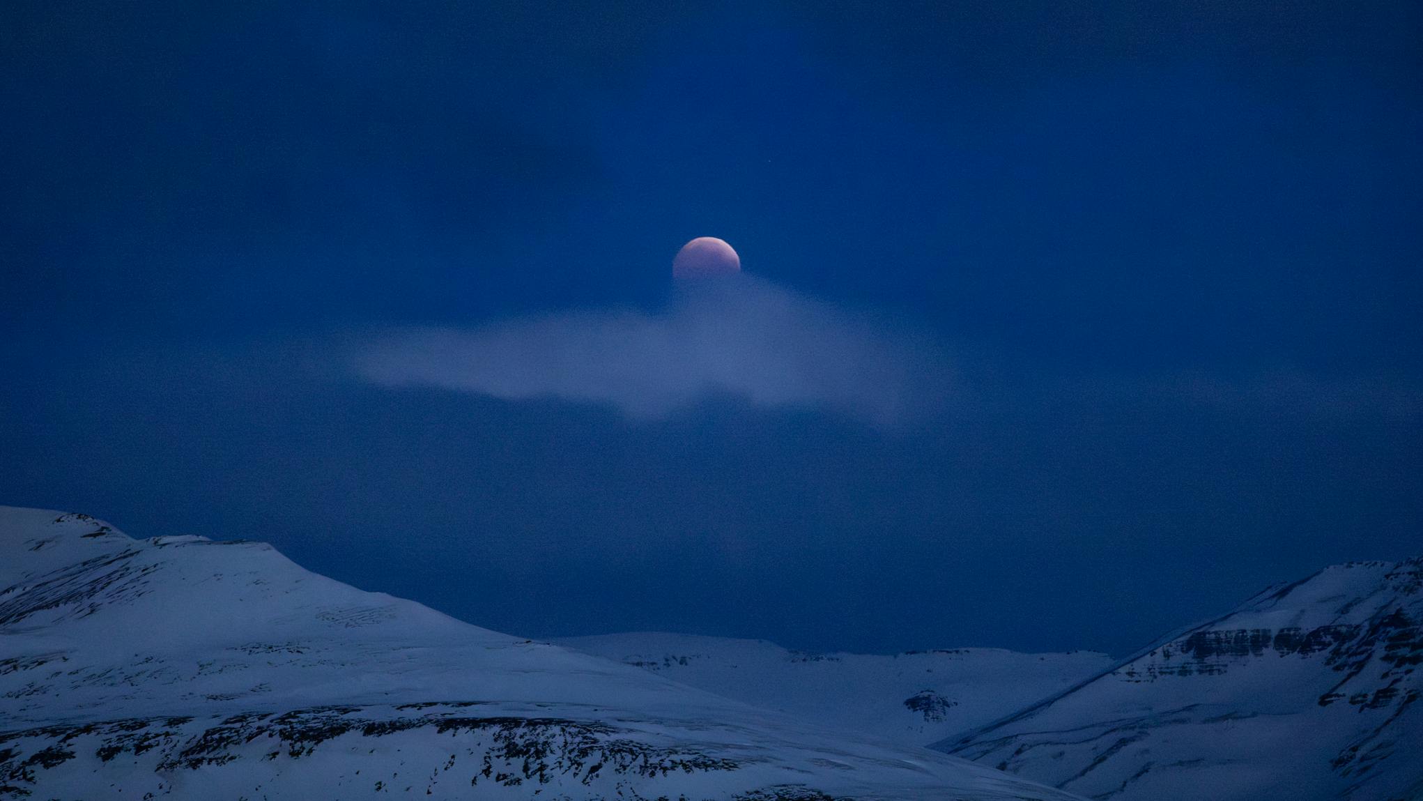 Deildarmyrkvi á tungli 14. mars 2025. Mynd: Eyþór Ingi Jónsson