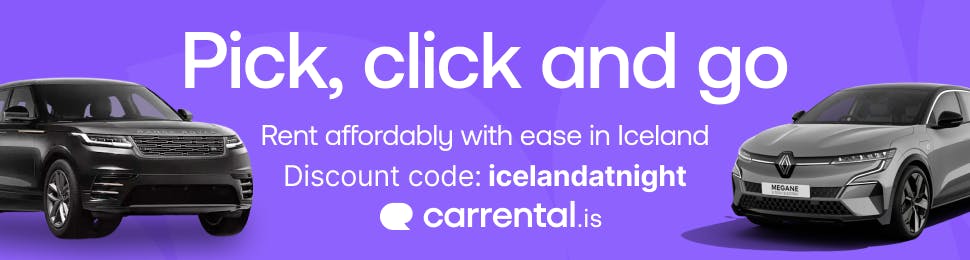 Rent a car from carrental.is using the coupon code icelandatnight for a 10% discount