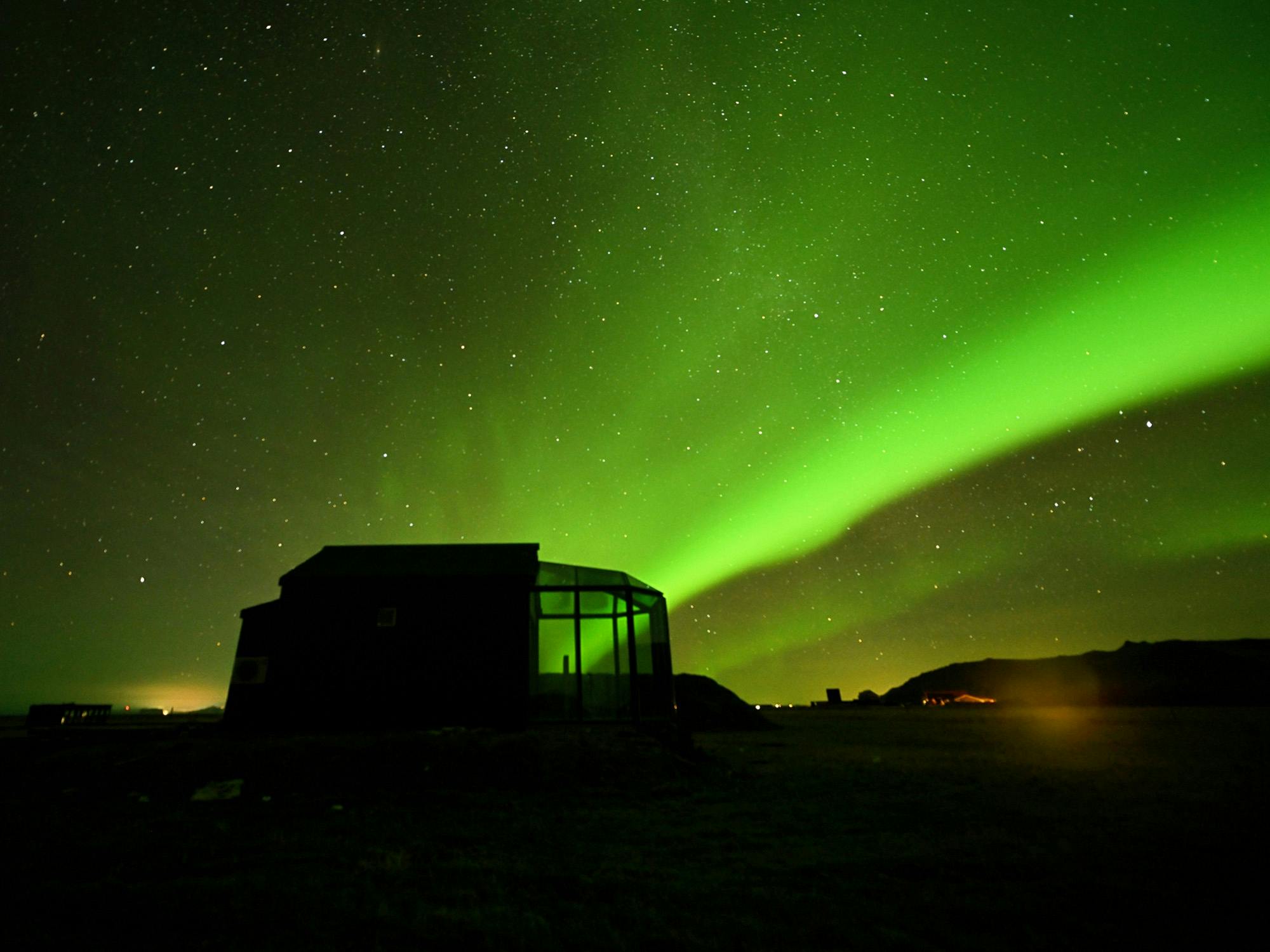 Sky Retreat in south Iceland is an excellent site to catch the Northern Lights