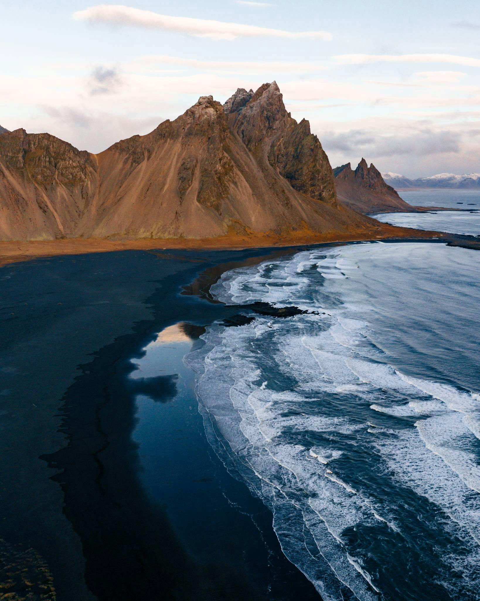 Reynisfjara Black Sand Beach, Iceland.