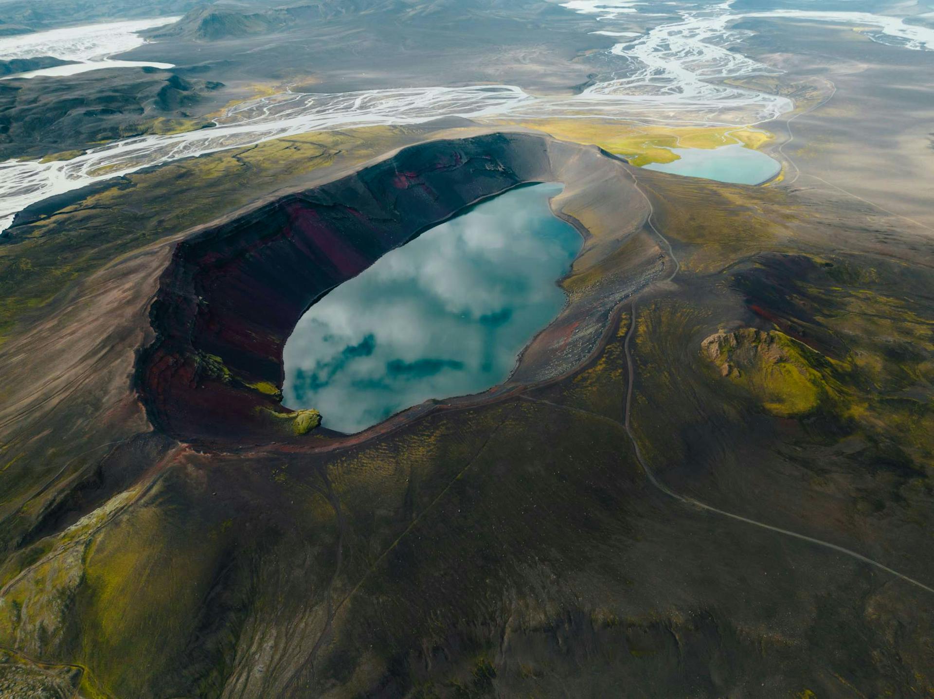 Crater highlands Iceland