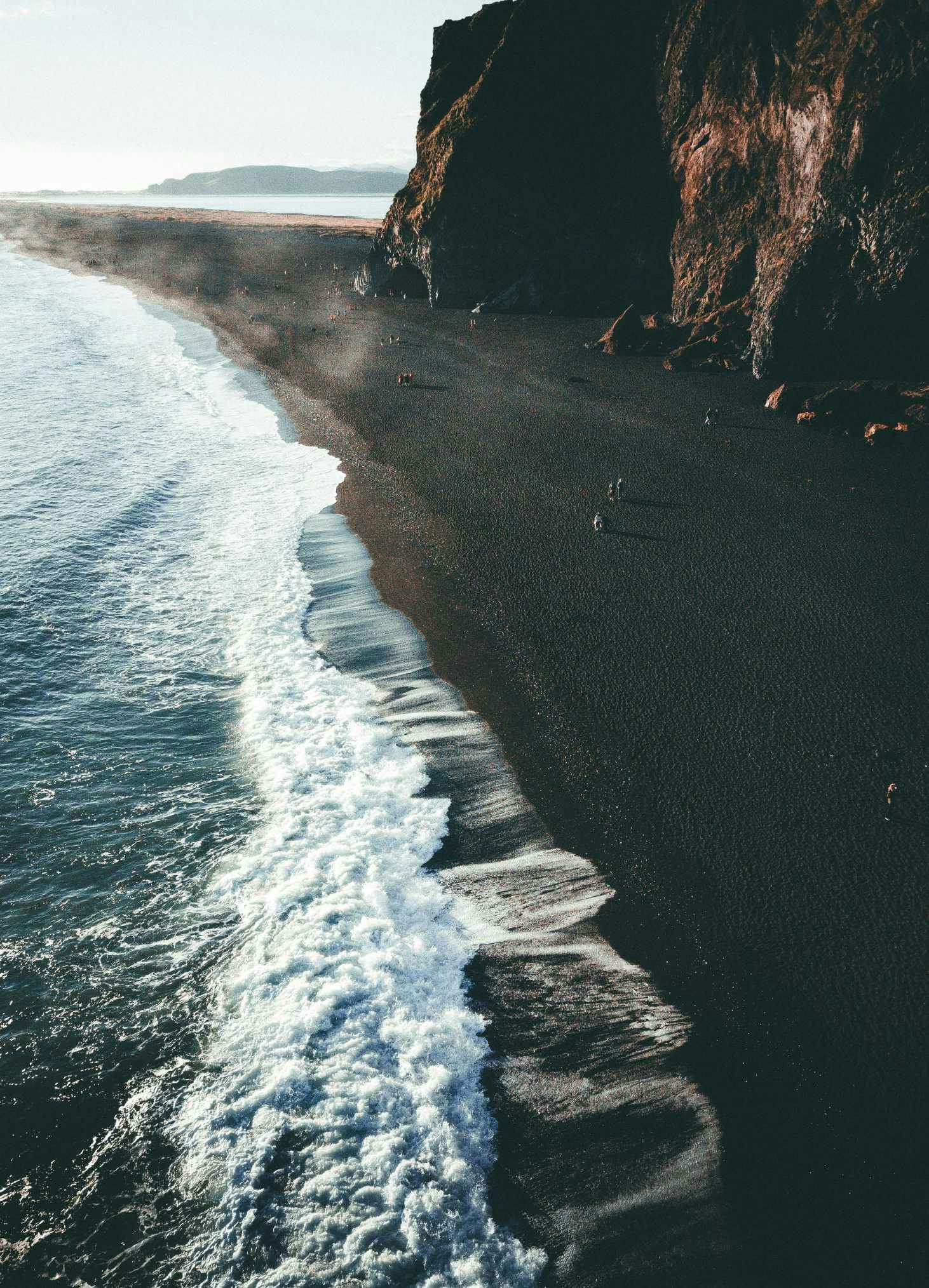 Iceland black sand beach