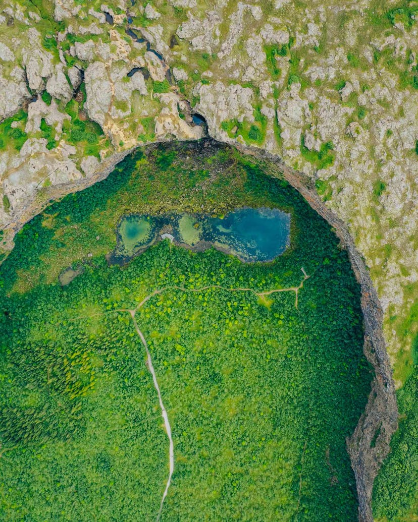 Green scenery in Iceland