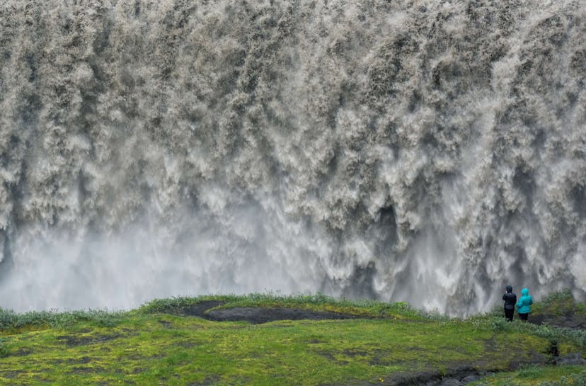 Iceland large waterfall