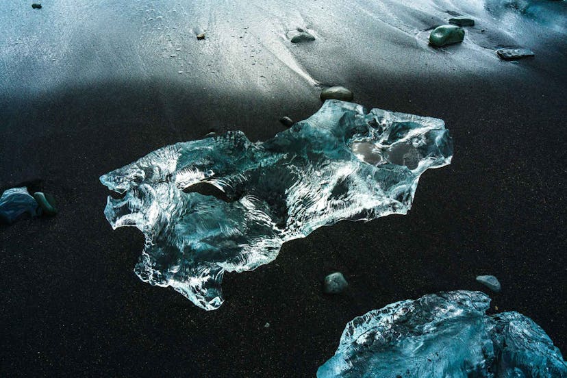 Ice at Iceland's diamond beach
