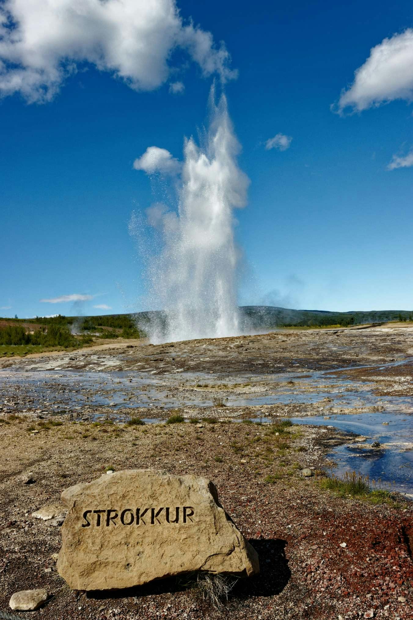 Geysir. Stokkur, hot spring geothermal