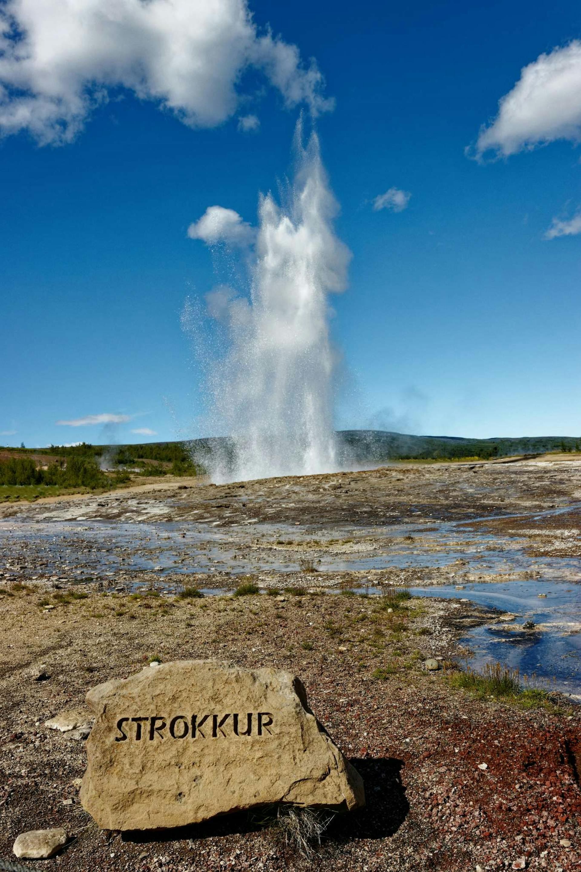 Geysir. Stokkur, hot spring geothermal 