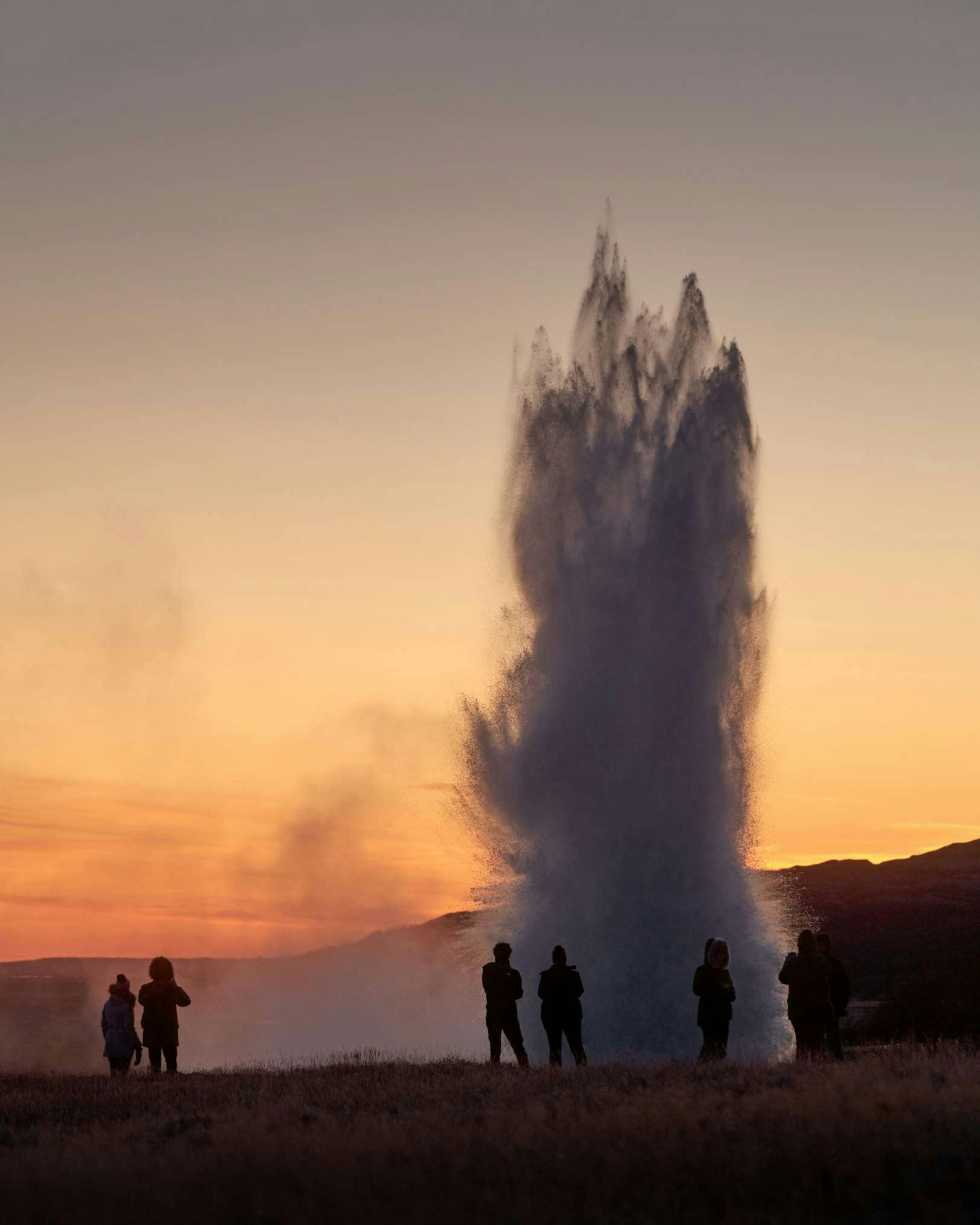 Geysir, hot spring, eruption,