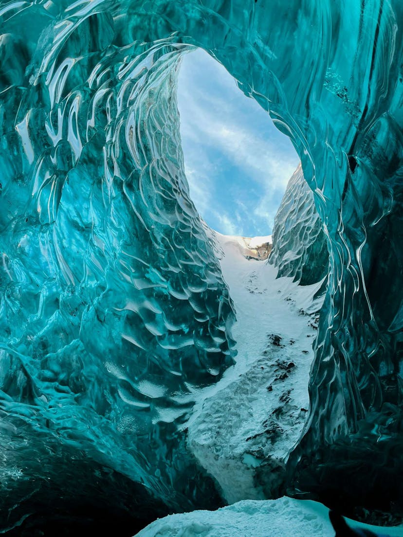 Iceland glacier cave