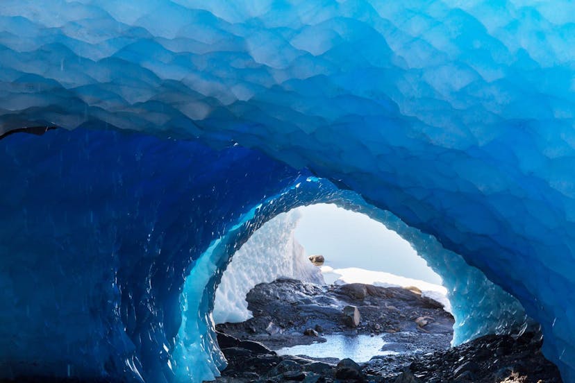 Iceland glacier cave