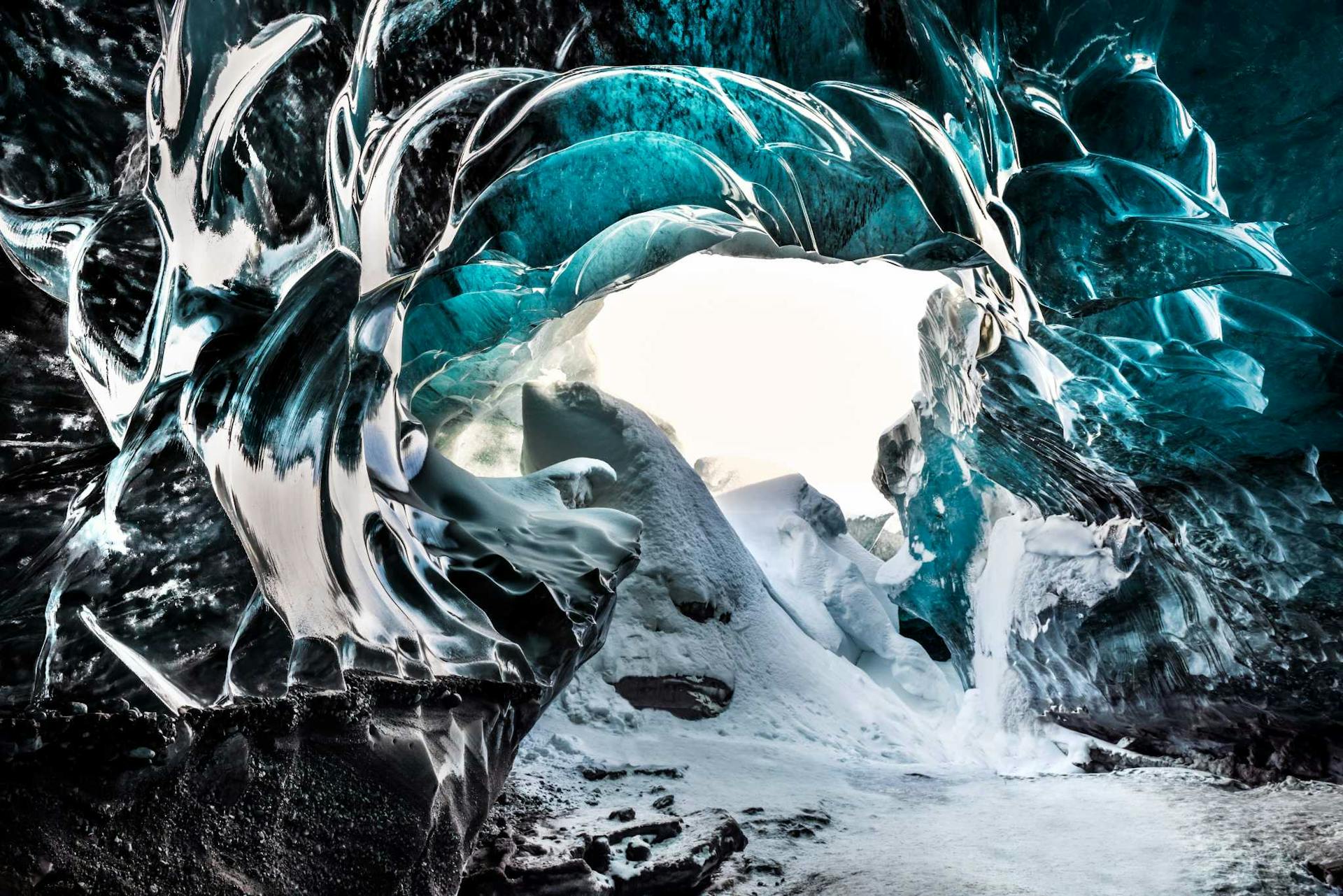 ice cave tunnel