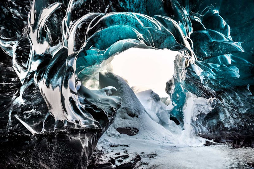 ice cave tunnel