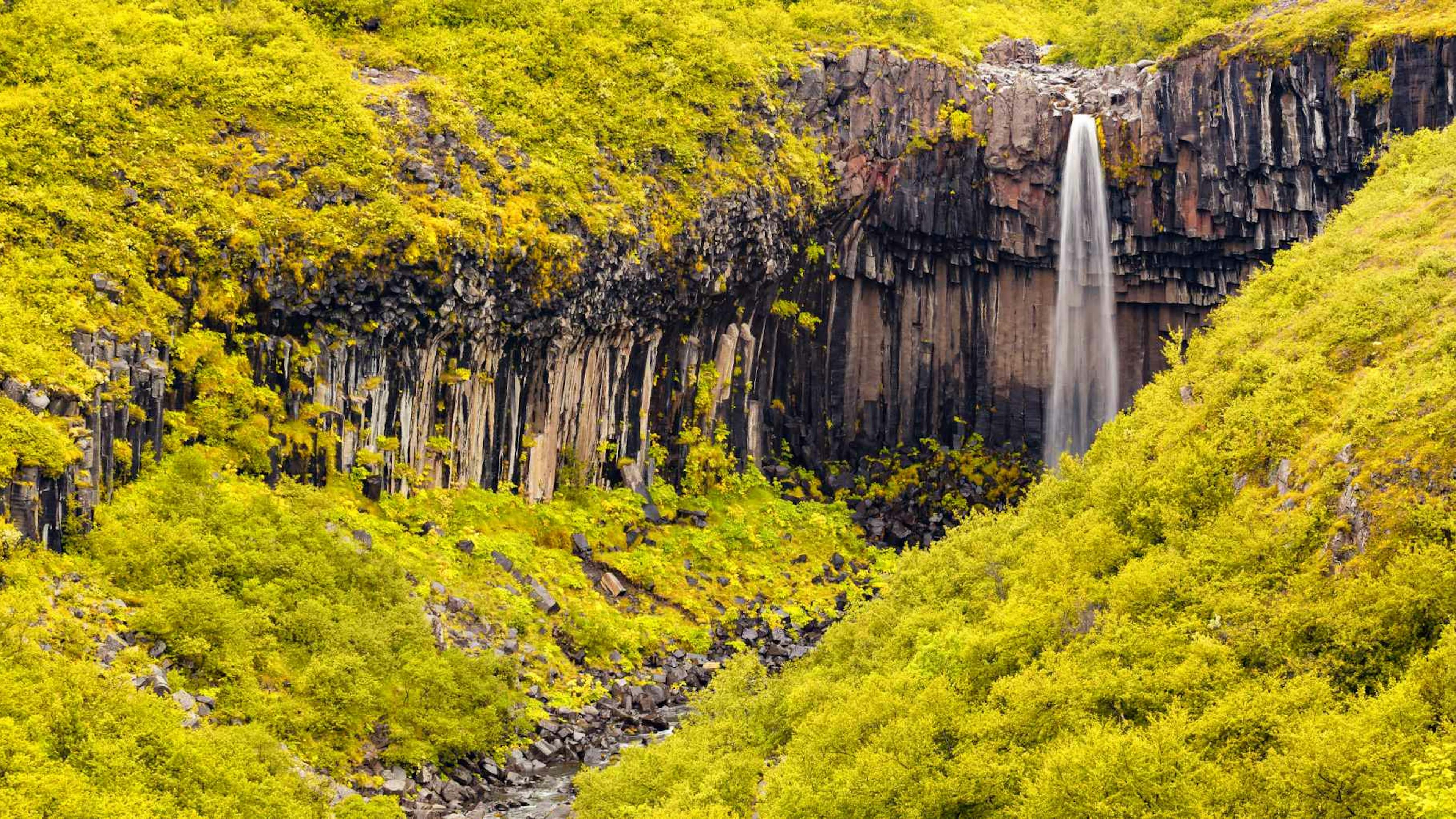 Hengifoss waterfall in iceland