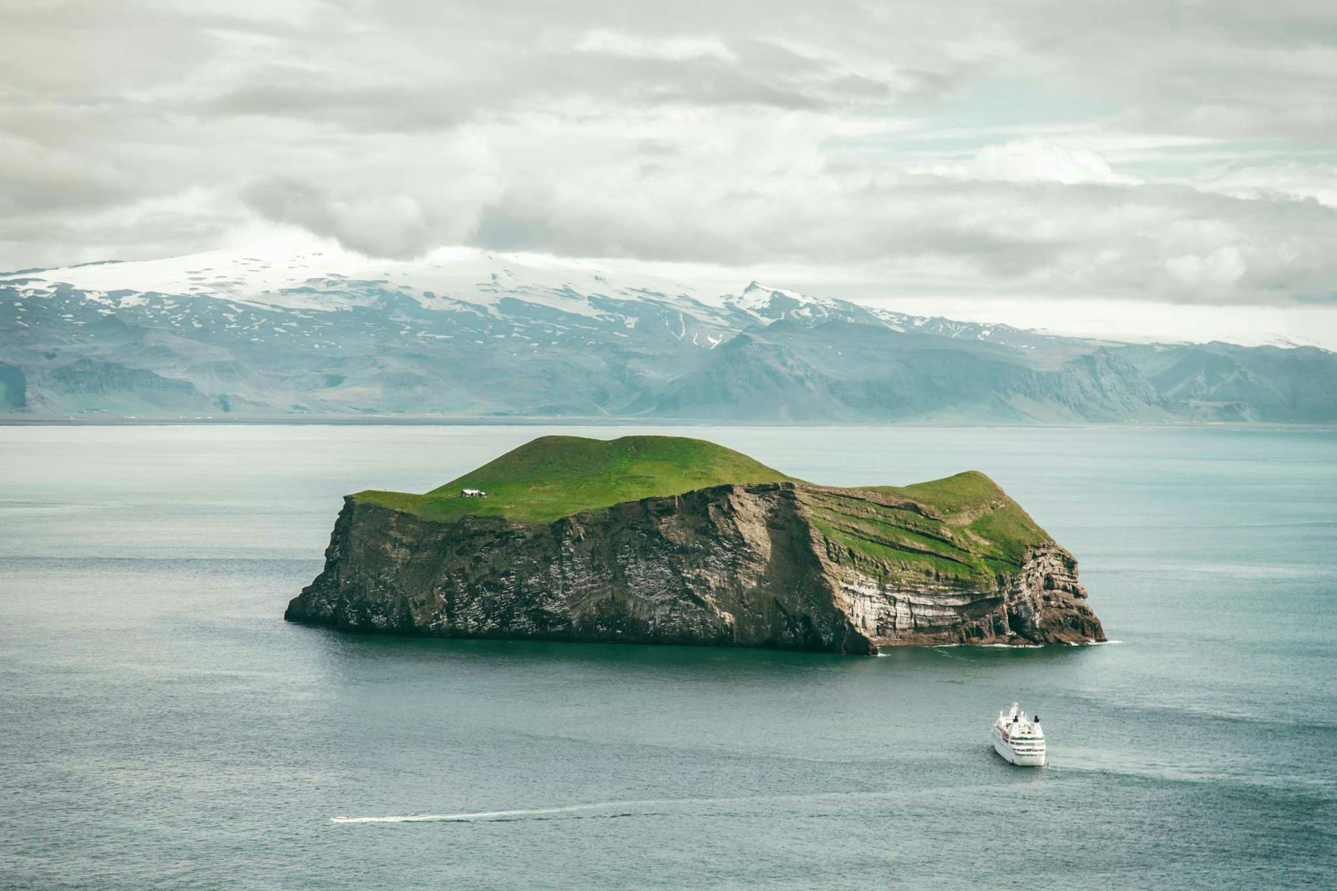 Green island in Iceland