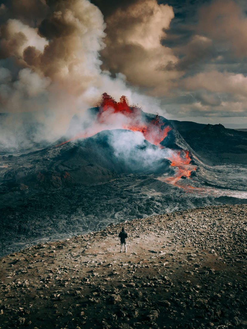Volcano lava Iceland