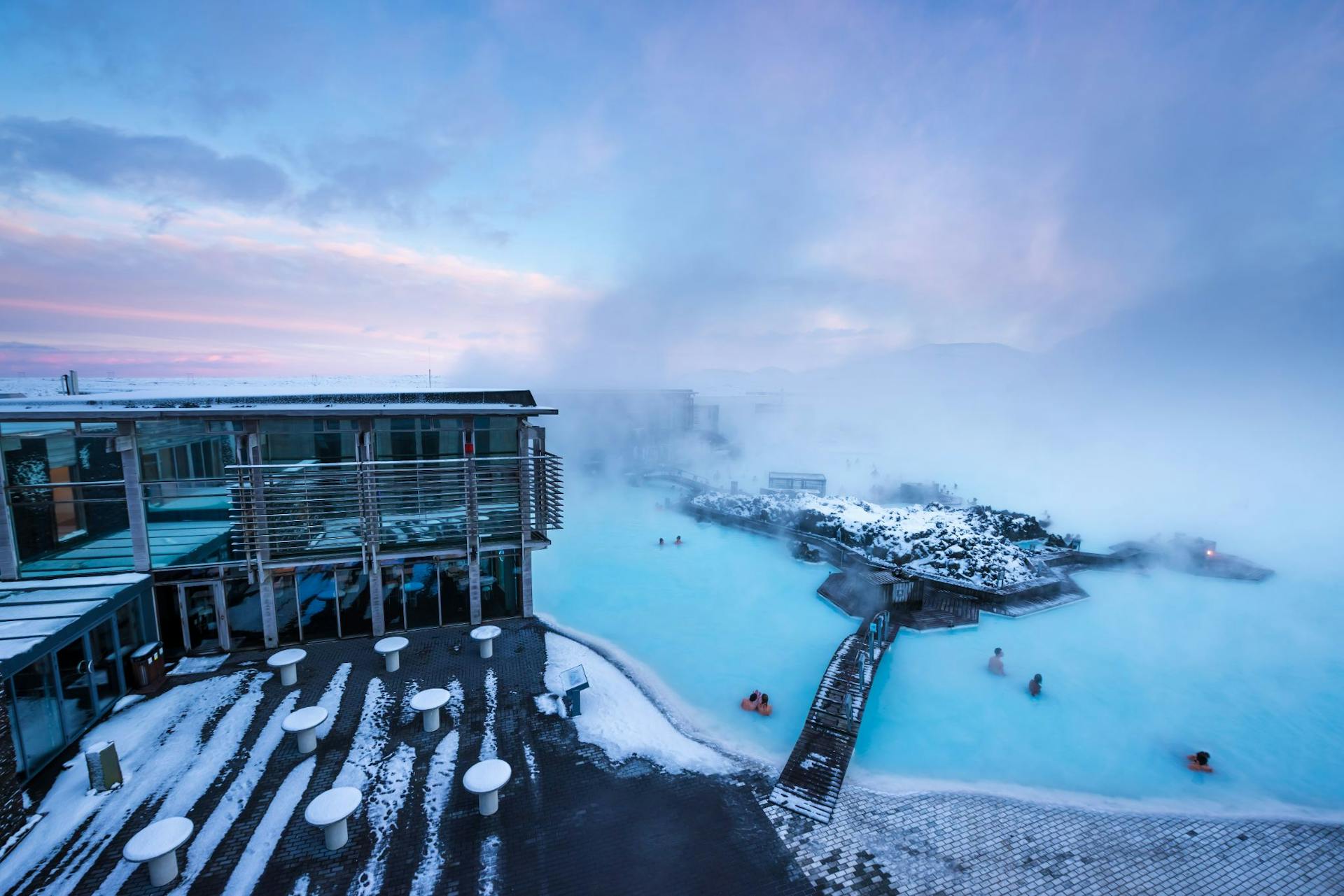 Blue lagoon hot spring geothermal spa