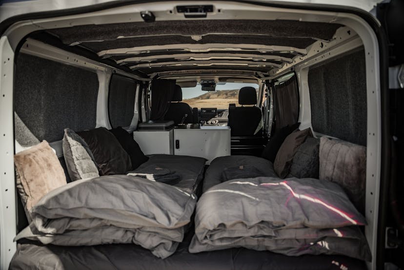 Campervan Iceland bed