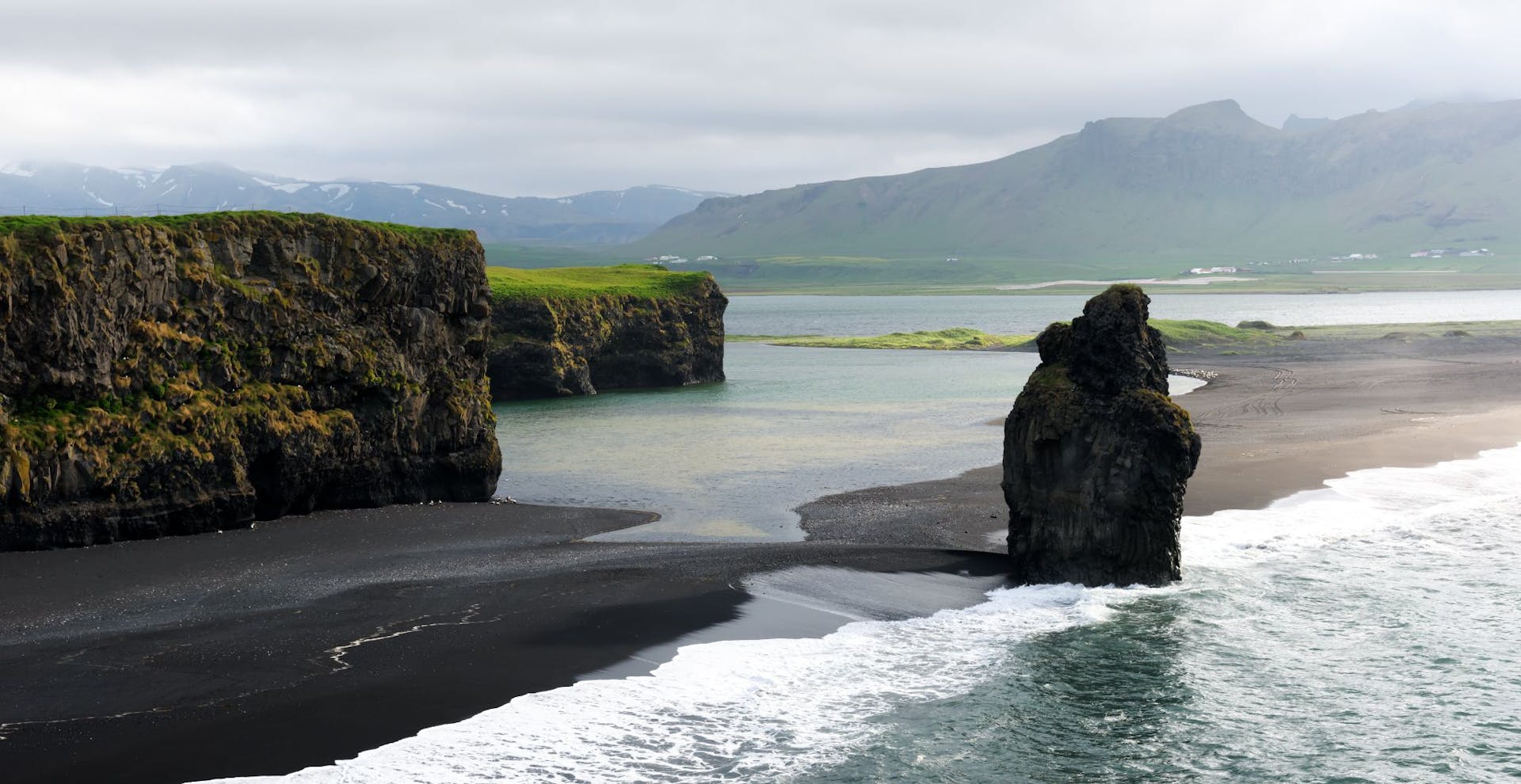 Reynisfjara vik, black sand beach